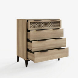 Ezra 4 Drawer Chest Of Drawers Oak - thumbnail 4