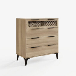 Ezra 4 Drawer Chest Of Drawers Oak - thumbnail 3
