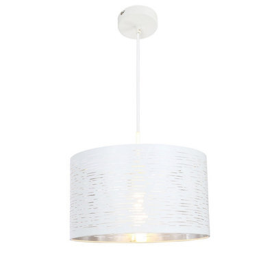 Luminosa Lighting Luminosa Barca Cylindrical Pendant Ceiling Light White 1X E27 - image 1