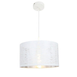 Luminosa Lighting Luminosa Barca Cylindrical Pendant Ceiling Light White 1X E27 - thumbnail 1