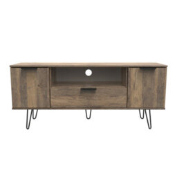 Fuji 2 Door 1 Drawer Wide Tv Unit In Vintage Oak (Ready Assembled) - thumbnail 1