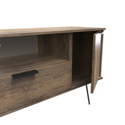 Fuji 2 Door 1 Drawer Wide Tv Unit In Vintage Oak (Ready Assembled) - thumbnail 6