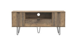 Fuji 2 Door 1 Drawer Wide Tv Unit In Vintage Oak (Ready Assembled) - thumbnail 7