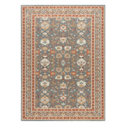 RugsX Wool Carpet Soho 477.26.la500 Osta Ornament, Frame Natural Blue Terracotta 135X200 Cm - thumbnail 2