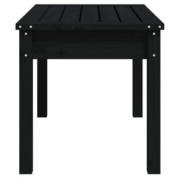 Berkfield Garden Bench Black 80X44X45 Cm Solid Wood Pine - thumbnail 5