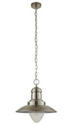 Anson Lighting Shelby Pendant Light Finished In Satin Nickel Plate And Clear Glass - thumbnail 4