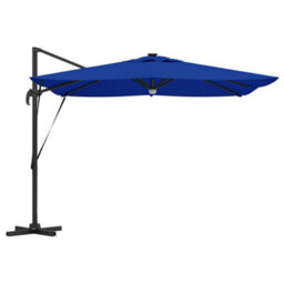 Berkfield Cantilever Roma Parasol With Leds Azure Blue 286X285X270 Cm Aluminium - thumbnail 6