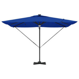 Berkfield Cantilever Roma Parasol With Leds Azure Blue 286X285X270 Cm Aluminium - thumbnail 5
