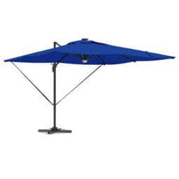 Berkfield Cantilever Roma Parasol With Leds Azure Blue 286X285X270 Cm Aluminium - thumbnail 3