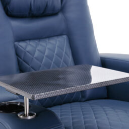 More4Homes Broadway Cinema Electric Recliner Chair Usb Charging Led Base With Tray (Blue) - thumbnail 5