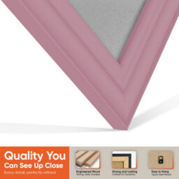 "AK Frames 25X17"" Pink Classic Vinyl Record Frame With Silver Mount For 12 Inch Lp Cover & Disc - Overlapped Design" - thumbnail 3