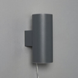 Litecraft Pack Of 2 Bao Black Led Solar Outdoor Wall Light - thumbnail 4