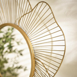 Furniturebox Uk Flora Gold Medium Round Flower Frame 80Cm Garden Mirror - thumbnail 2