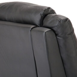 More4Homes Seattle Electric Single Motor Rise Recliner Armchair Sofa Home Lounge Bonded Leather Chair (Black) - thumbnail 7