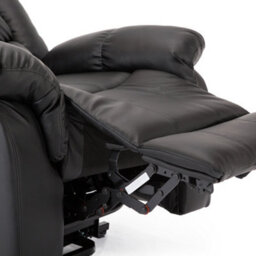 More4Homes Seattle Electric Single Motor Rise Recliner Armchair Sofa Home Lounge Bonded Leather Chair (Black) - thumbnail 6