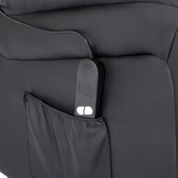 More4Homes Seattle Electric Single Motor Rise Recliner Armchair Sofa Home Lounge Bonded Leather Chair (Black) - thumbnail 5