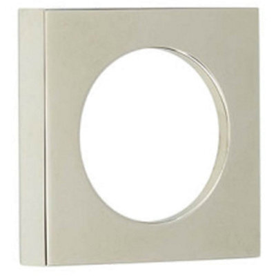 Loops Modern Polished Nickel Square Outer Rose For Escutcheon - Solid Brass Key Hole Cover - image 1