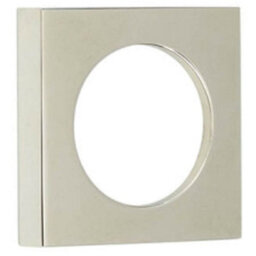 Loops Modern Polished Nickel Square Outer Rose For Escutcheon - Solid Brass Key Hole Cover - thumbnail 1