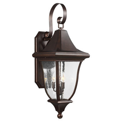 Elstead Lighting Oakmont 3 Light Large Wall Lantern - Patina Bronze - image 1