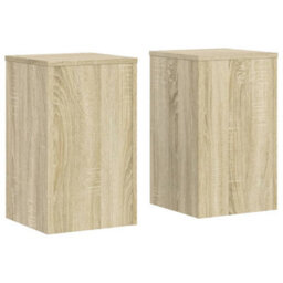 Walplus Plant Stands 2 Pcs Sonoma Oak 30X30X50 Cm Engineered Wood - thumbnail 2