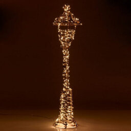 Urbn-Living Urbnliving 90Cm Tall 2 Pcs Gold Lamp Post 300 Led Fairy Lights Indoor Outdoor Xmas Lantern Decoration - thumbnail 2