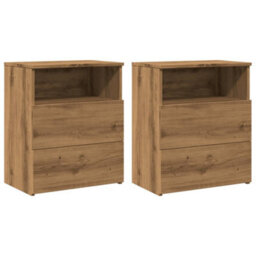 Berkfield Bedside Cabinets 2 Pcs Artisan Oak 50X32X60Cm Engineered Wood - thumbnail 2