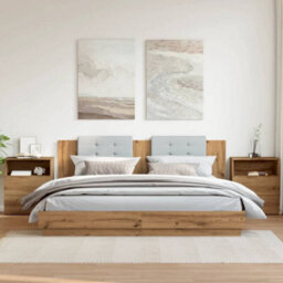 Berkfield Bedside Cabinets 2 Pcs Artisan Oak 50X32X60Cm Engineered Wood - thumbnail 3