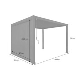 Sweeek - Louvered Pergola 4X3M And 3M Vertical Adjustable Louver Panel Anthracite - Triomphe - thumbnail 5
