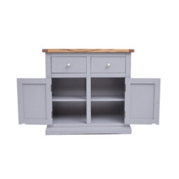 Cabinet Bits Rocca Grey 2 Drawer 2 Door Sideboard Brass Knob - thumbnail 5