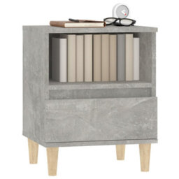 Berkfield Bedside Cabinets 2 Pcs Concrete Grey 40X35X50 Cm - thumbnail 4