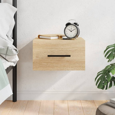 Berkfield Wall-Mounted Bedside Cabinet Sonoma Oak 35X35X20 Cm - image 1