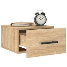 Berkfield Wall-Mounted Bedside Cabinet Sonoma Oak 35X35X20 Cm - thumbnail 4