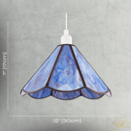 Happy Homewares Classic Lavender Purple Tiffany Glass Easy Fit Pendant Lighting Shade - thumbnail 7