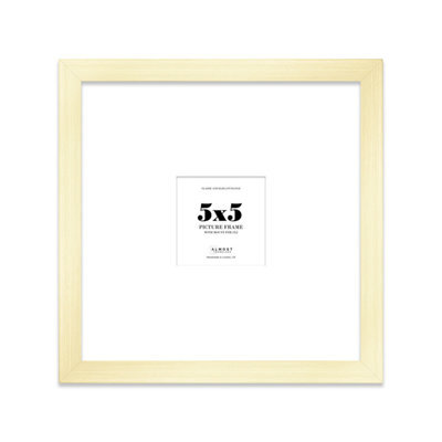 "5X5"" Gold Picture Frame - 5X5"" Square Frame With 2X2"" Mount For 5X5""/2X2"" Pictures Art Deco Style Room Decor, 1 Pack" - image 1
