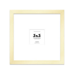 "5X5"" Gold Picture Frame - 5X5"" Square Frame With 2X2"" Mount For 5X5""/2X2"" Pictures Art Deco Style Room Decor, 1 Pack" - thumbnail 1