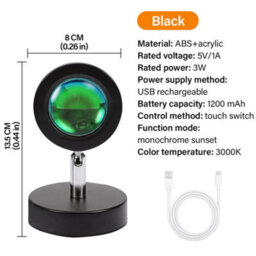 Inmtfei 300 Dimmable Unperforated Usb Charging Touch Environment Night Light Projection Light - thumbnail 4