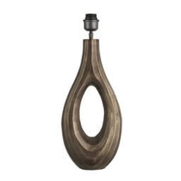 Industville Ornate Ellipse Table Lamp, Brass Base, Pleated Empire Linen Shade - thumbnail 2