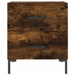 Berkfield Bedside Cabinets 2 Pcs Smoked Oak 40X35X47.5 Cm Engineered Wood - thumbnail 6