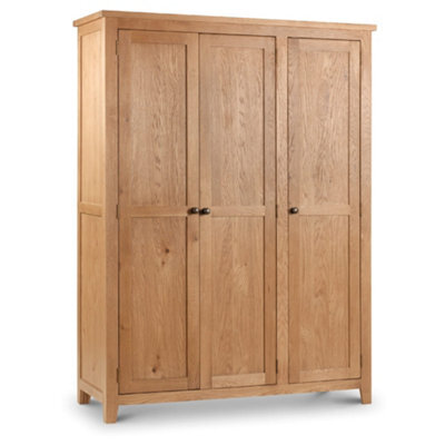 Oakham Premium Kingsley 3 Door Wardrobe In Waxed Oak - image 1