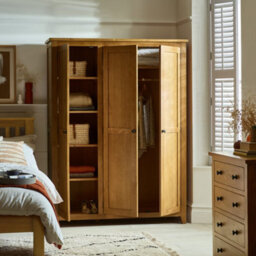 Oakham Premium Kingsley 3 Door Wardrobe In Waxed Oak - thumbnail 3