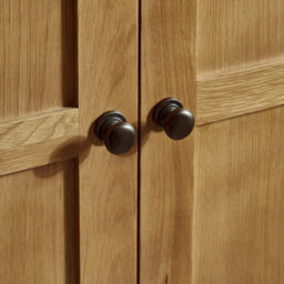 Oakham Premium Kingsley 3 Door Wardrobe In Waxed Oak - thumbnail 5