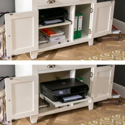 The Furniture Market Cheshire Cream Painted Hideaway Computer Desk - thumbnail 5
