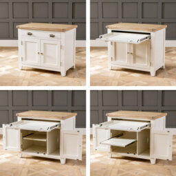 The Furniture Market Cheshire Cream Painted Hideaway Computer Desk - thumbnail 6