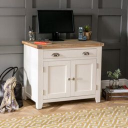 The Furniture Market Cheshire Cream Painted Hideaway Computer Desk - thumbnail 2