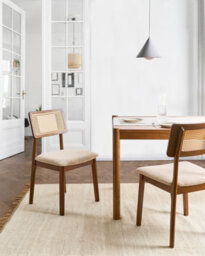 Beliani Set Of 2 Dining Chairs Embar Wood Brown - thumbnail 2