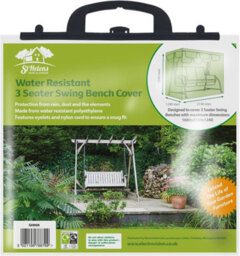 Netagon Garden Water Resistant Outdoor 3 Seater Swing Bench Seat Chair Cover In Green - thumbnail 3