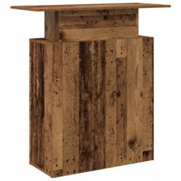 Berkfield Reception Desk Old Wood 100X40X104 Cm Engineered Wood - thumbnail 7