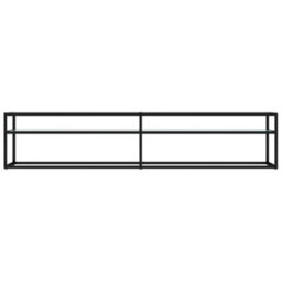Berkfield Sturdy Tv Cabinet White Marble 200X40X40.5 Cm Tempered Glass - thumbnail 3