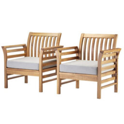 Garden Gear Acacia Garden Sofa, Armchairs And Coffee Table Wooden 4 Piece Furniture Set With Cushions - thumbnail 5