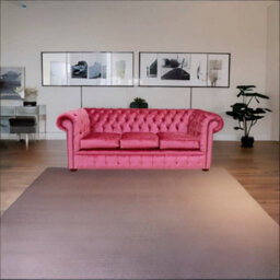 Chesterfield 3 Seater Sofa Settee Boutique Rose Velvet Fabric In Classic Style - thumbnail 5